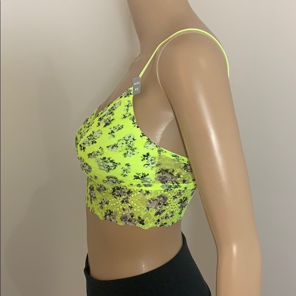 New VS Victoria’s Secret Pink Bright Floral Lace Bralette - Picture 2 of 13